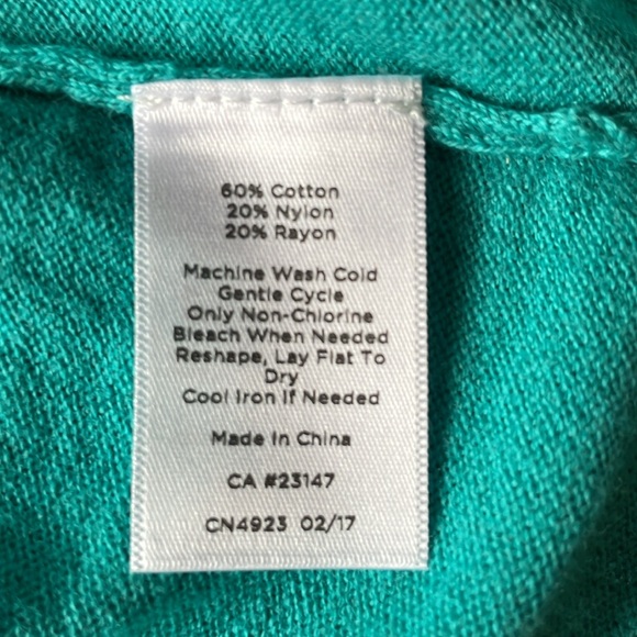 NWT Talbots Turquoise Knit Pullover Top - Picture 6 of 6